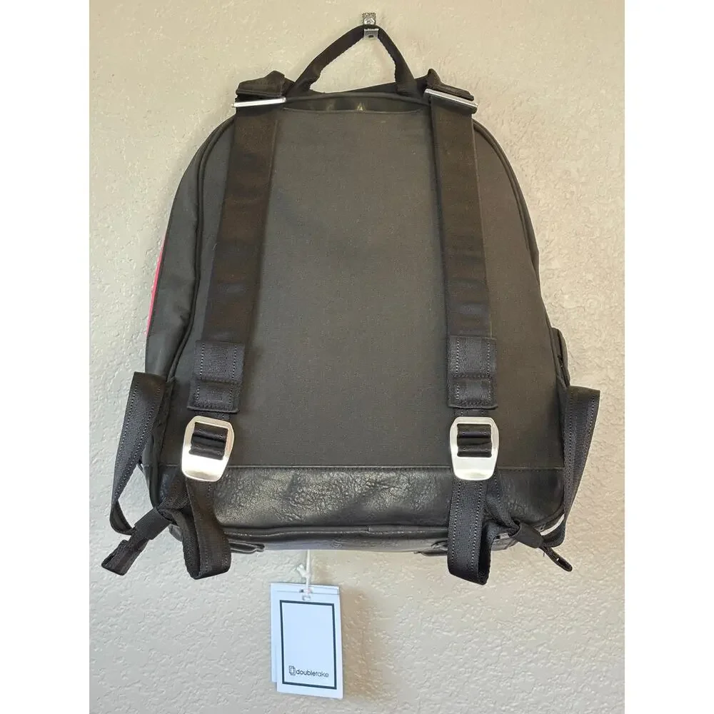 Doubletake Convertible Backpack Tennis Bag Black Pink Trim NWT